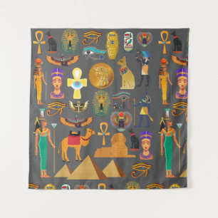 Egyptische Hiërarchie voor Symbool Patroon Wandkleed