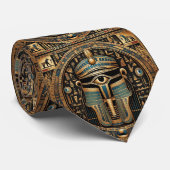 Egyptische hiërogliefen Anubis Osiris Oog van Horu Stropdas (Opgerold)