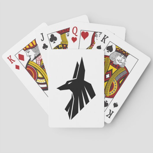 Egyptische hiërogliefen - Anubis Pokerkaarten (Achterkant)