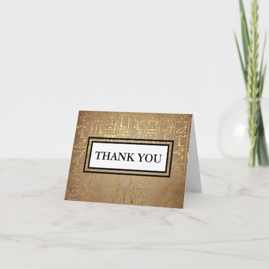  Egyptische hiërogliefen Bedankt Opmerking (Voorkant)