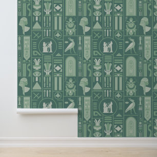 Egyptische hiërogliefen behang