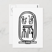 Egyptische hiërogliefen briefkaart (Voorkant / Achterkant)