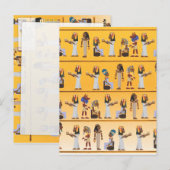 Egyptische hiërogliefen briefkaart (Voorkant / Achterkant)