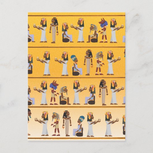 Egyptische hiërogliefen briefkaart (Voorkant)