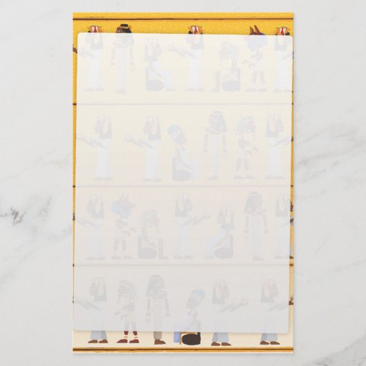 Egyptische hiërogliefen briefpapier (Voorkant)