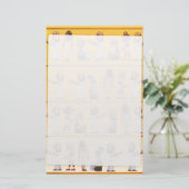Egyptische hiërogliefen briefpapier (Staand voorkant)