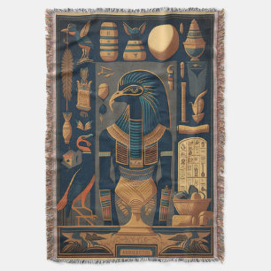 Egyptische hiërogliefen Cotton Throw Blanket Deken