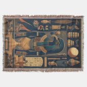 Egyptische hiërogliefen Cotton Throw Blanket Deken (Voorkant)
