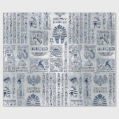 Egyptische hiërogliefen en alleenstaande godslaste cadeaupapier (Vlak)