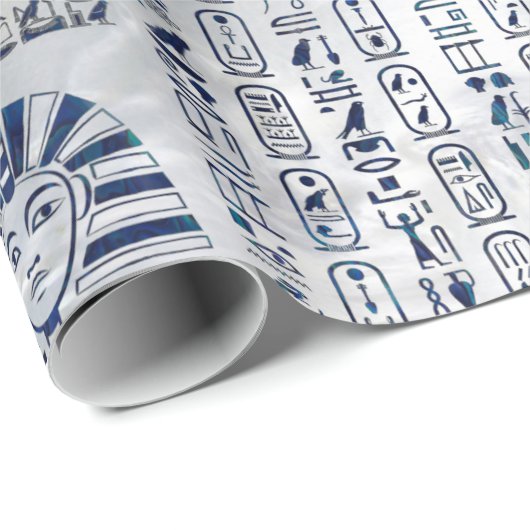 Egyptische hiërogliefen en alleenstaande godslaste cadeaupapier (Rol Hoek)