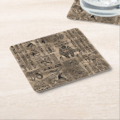 Egyptische hiërogliefen en goddelheden - Luxury Go Kartonnen Onderzetters (Schuin)