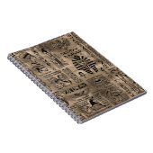 Egyptische hiërogliefen en goddelheden - Luxury Go Notitieboek (Rechterzijde)