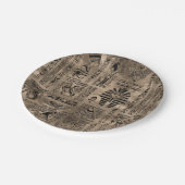 Egyptische hiërogliefen en goddelheden - Luxury Go Papieren Bordje (Gekanteld)