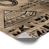 Egyptische hiërogliefen en goddelheden - Luxury Go Poster (Hoek)