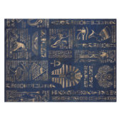 Egyptische hiërogliefen en goddelijk goud op marme tafelkleed (Voorkant (Horizontaal))