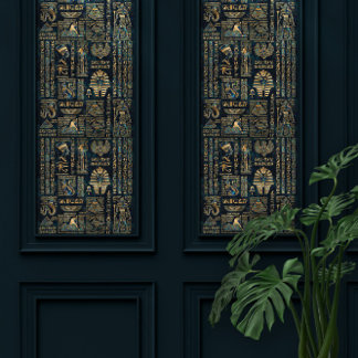 Egyptische hiërogliefen en godheden - Abalone en g Behang