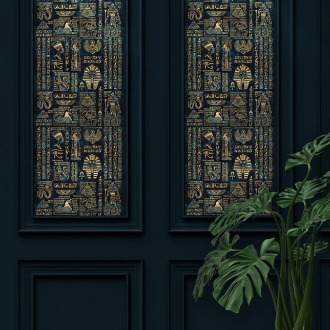 Egyptische hiërogliefen en godheden - Abalone en g Behang (Creator heeft geüpload)