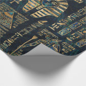 Egyptische hiërogliefen en godheden - Abalone en g Cadeaupapier (Hoek)