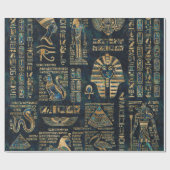Egyptische hiërogliefen en godheden - Abalone en g Cadeaupapier (Vlak)