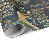 Egyptische hiërogliefen en godheden - Abalone en g Cadeaupapier (Rol Hoek)