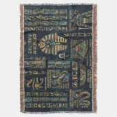 Egyptische hiërogliefen en godheden - Abalone en g Deken (Voorkant Verticaal)