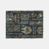 Egyptische hiërogliefen en godheden - Abalone en g Fleece Deken (Voorkant (Horizontaal))