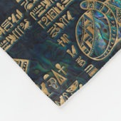 Egyptische hiërogliefen en godheden - Abalone en g Fleece Deken (Hoek)