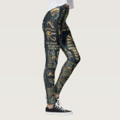 Egyptische hiërogliefen en godheden - Abalone en g Leggings (Rechts)