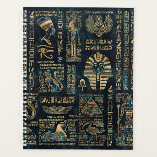 Egyptische hiërogliefen en godheden - Abalone en g Planner (Voorkant)