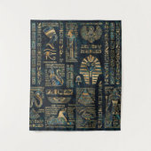 Egyptische hiërogliefen en godheden - Abalone en g Wandkleed (Voorkant)