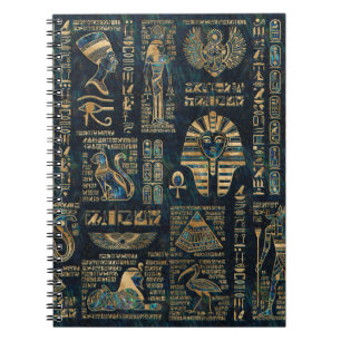 Egyptische hiërogliefen en godheden - Abalone en  Notitieboek