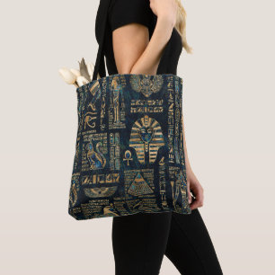 Egyptische hiërogliefen en godheden - Abalone en Tote Bag