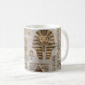 Egyptische hiërogliefen en godheden -  goud koffiemok (Voorkant rechts)