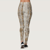 Egyptische hiërogliefen en godheden - goud leggings (Achterkant)