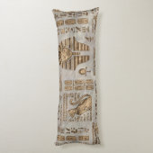 Egyptische hiërogliefen en godheden -  goud lichaamskussen (Achterkant (Verticaal))
