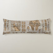 Egyptische hiërogliefen en godheden -  goud lichaamskussen (Voorkant)