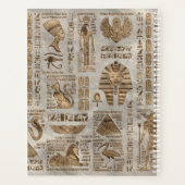 Egyptische hiërogliefen en godheden -  goud planner (Achterkant)
