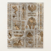 Egyptische hiërogliefen en godheden -  goud planner (Voorkant)