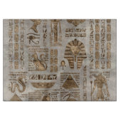 Egyptische hiërogliefen en godheden -  goud snijplank (Voorkant)