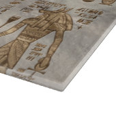 Egyptische hiërogliefen en godheden -  goud snijplank (Hoek)