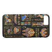 Egyptische hiërogliefen en godheden in zwart Case-Mate iPhone case (Achterkant (Horizontaal))
