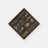 Egyptische hiërogliefen en godheden in zwart servet (Hoek)