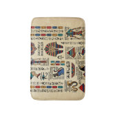 Egyptische hiërogliefen en godheden op papyrus badmat (Voorkant Verticaal)