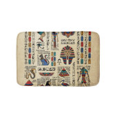 Egyptische hiërogliefen en godheden op papyrus badmat (Voorkant)