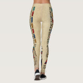 Egyptische hiërogliefen en godheden op papyrus leggings (Achterkant)