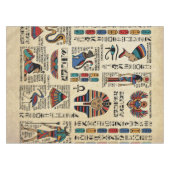Egyptische hiërogliefen en godheden op papyrus tafelkleed (Voorkant (Horizontaal))