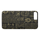 Egyptische hiërogliefen en oudheden in zwart goud Case-Mate iPhone case (Achterkant (Horizontaal))