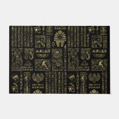 Egyptische hiërogliefen en oudheden in zwart goud deurmat (Voorkant)