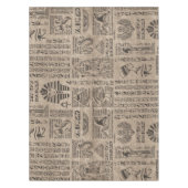 Egyptische hiërogliefen en symbolen op hout tafelkleed (Voorkant)