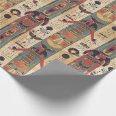 Egyptische hiërogliefen Farao Patroon Cadeaupapier (Hoek)